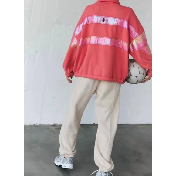 FP Movement by Free People Away We Go Half Zip NWT XS Hibiscus - Picture 3 of 8